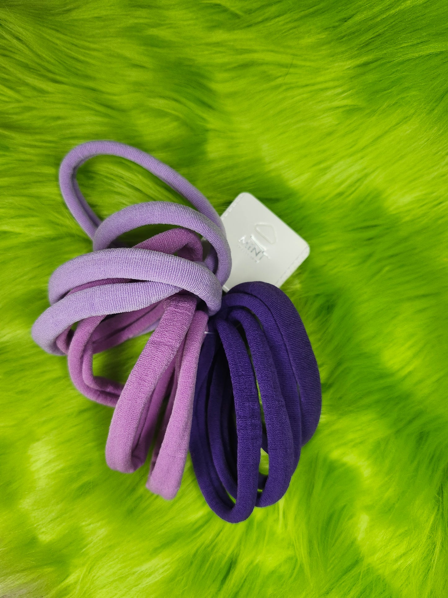 Big purple hair ties 12 per card