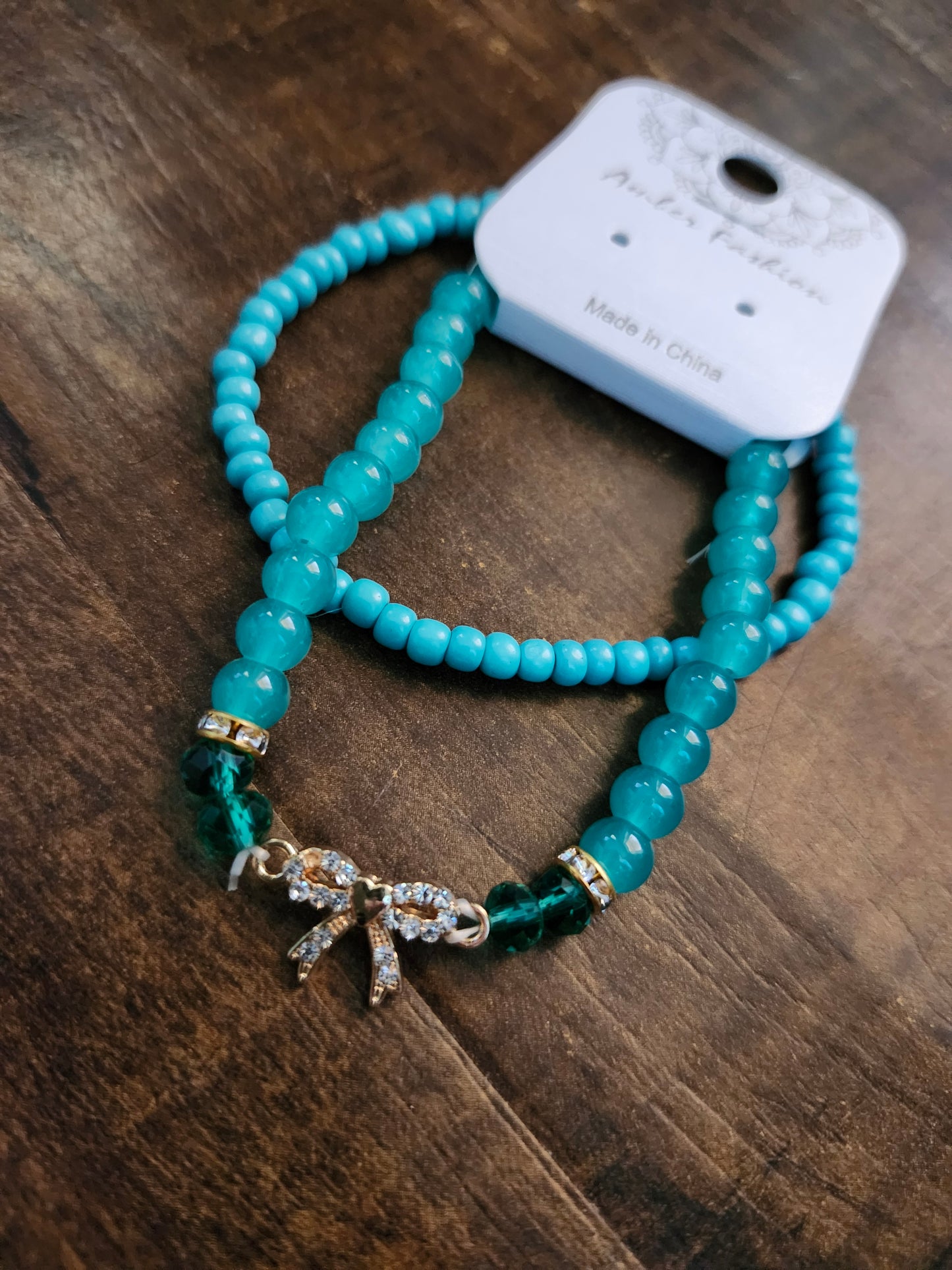 Turquoise bow bracelet