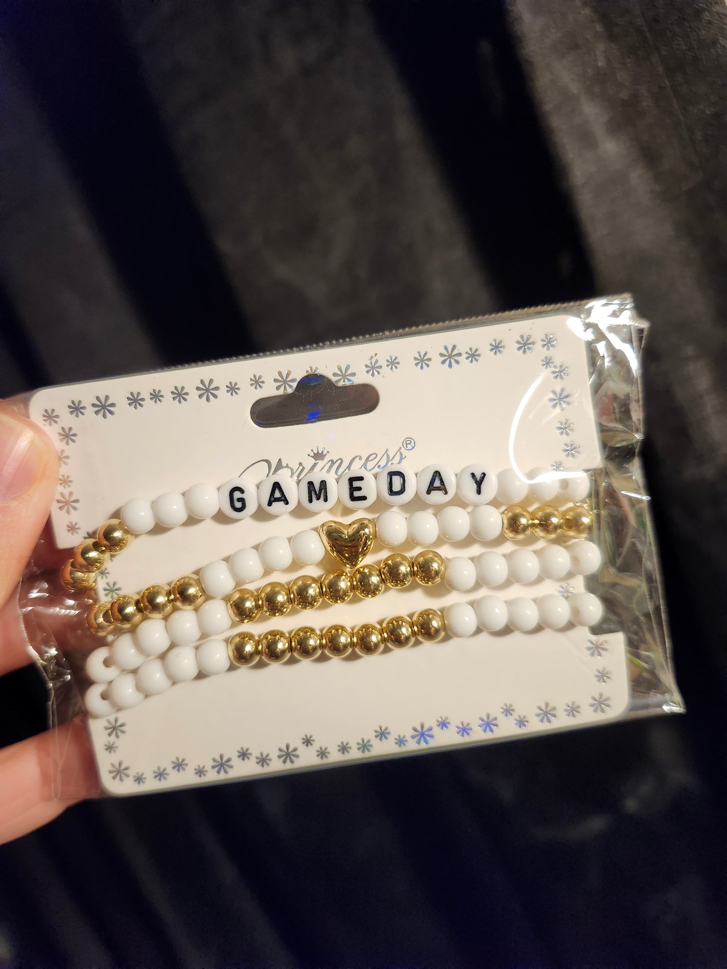 White game day bracelet