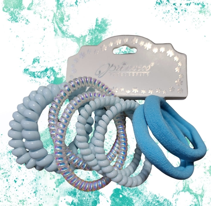 Light blue hair ties