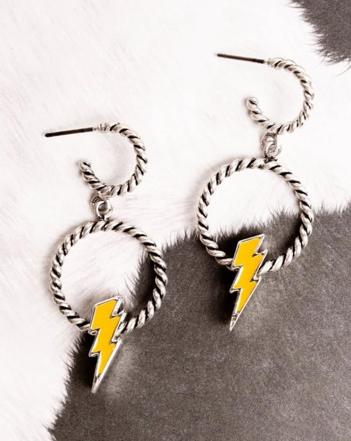 Lighting bolt earrings