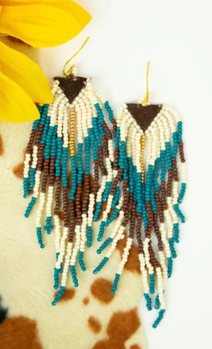Pearl turquoise earrings