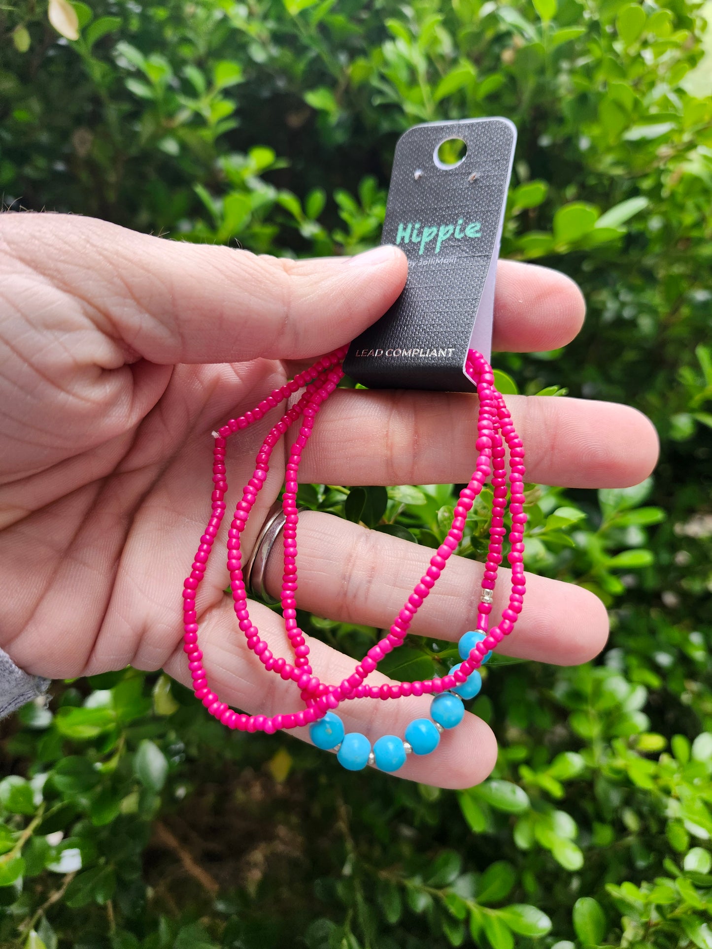 Pink turquoise bracelet