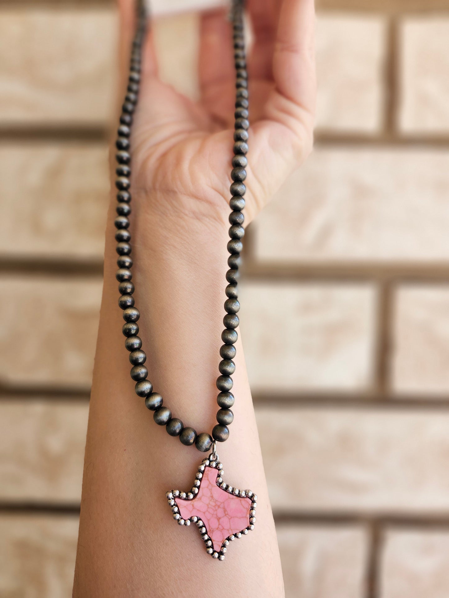 Pink tx necklace