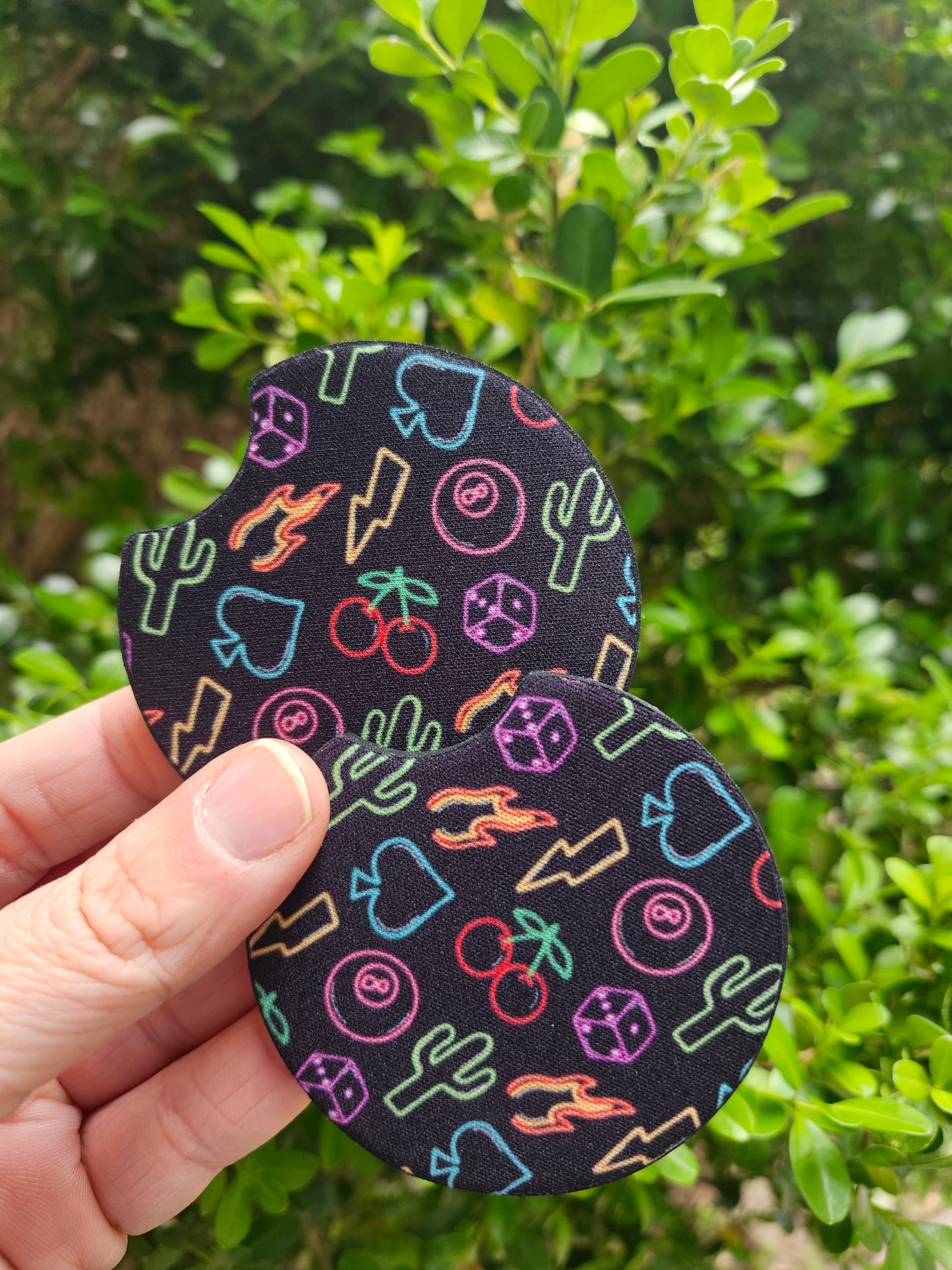 Neon signs car coaster
