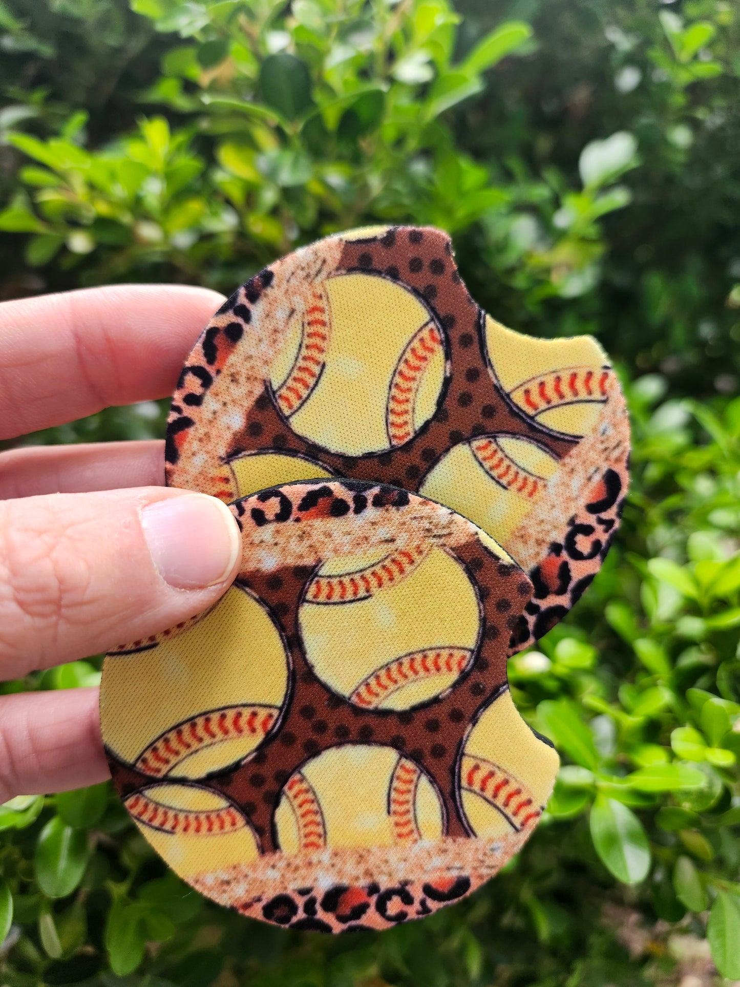 Softball car coaster