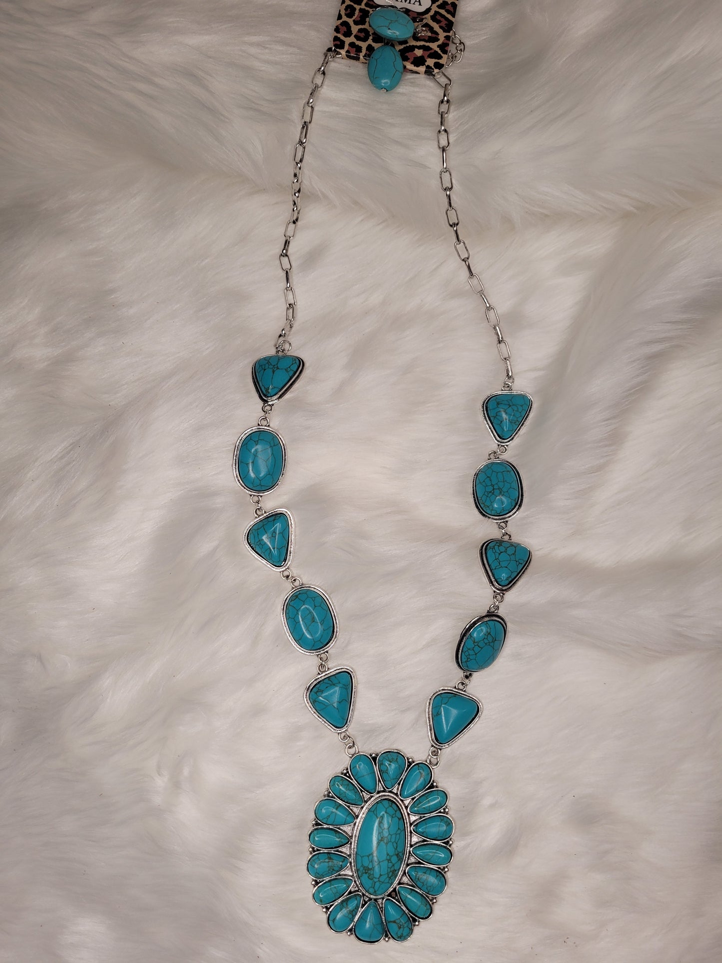 Turquoise stone necklace