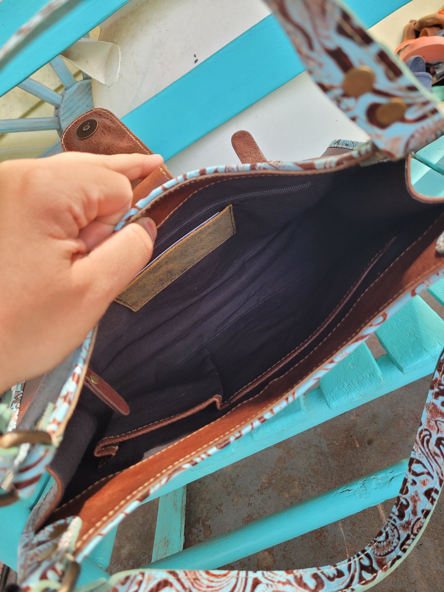 Sagacity leather myra hairon bag