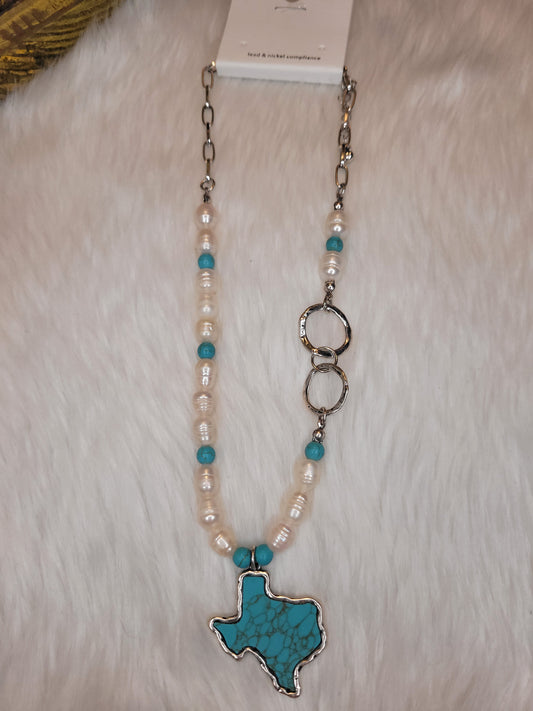 Turquoise tx necklace