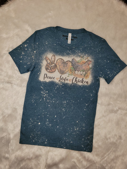 Peace ove chicken shirt