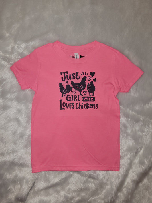 Just a girl who loves chickens shirt