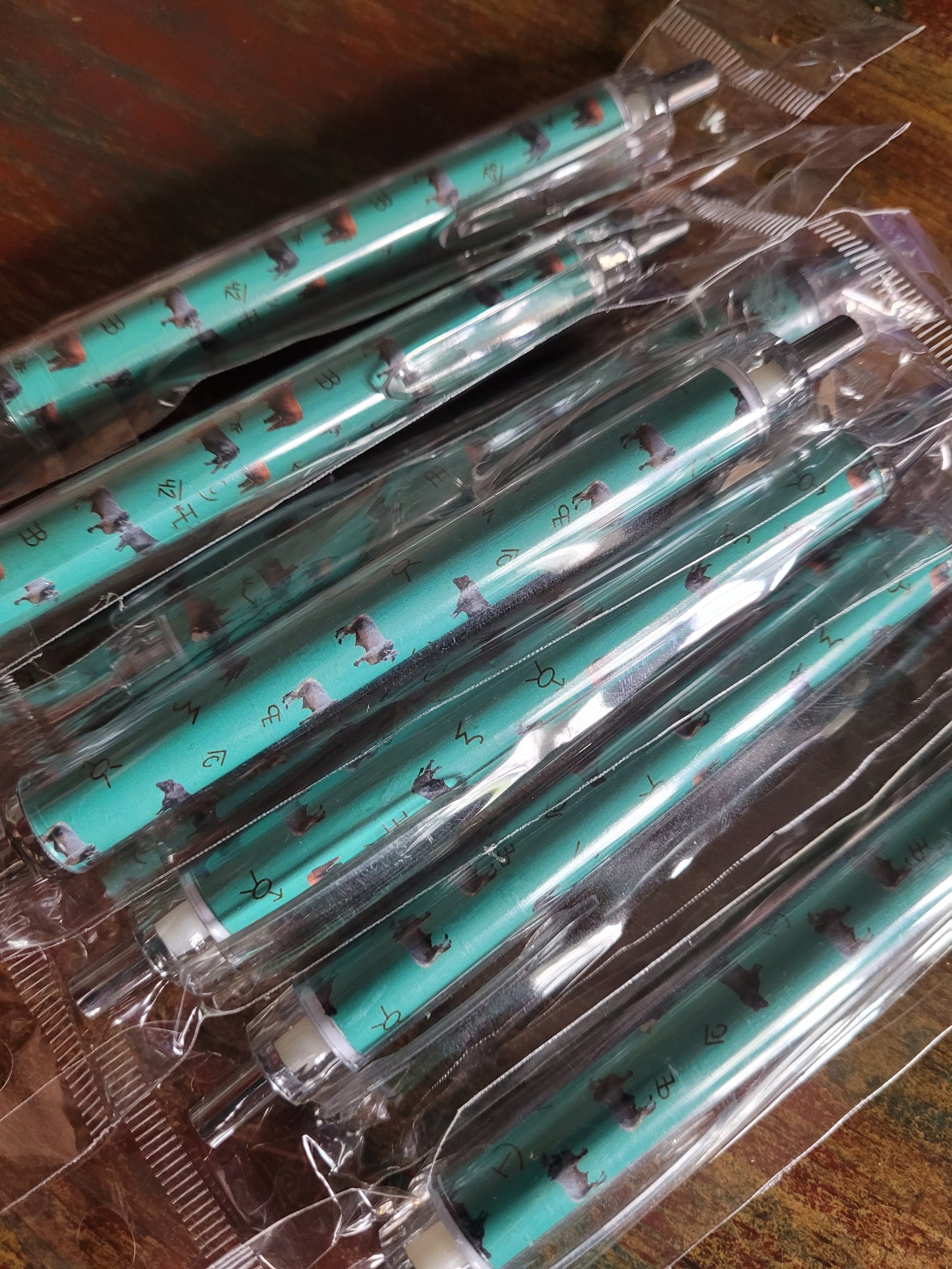 Turquoise cow pen