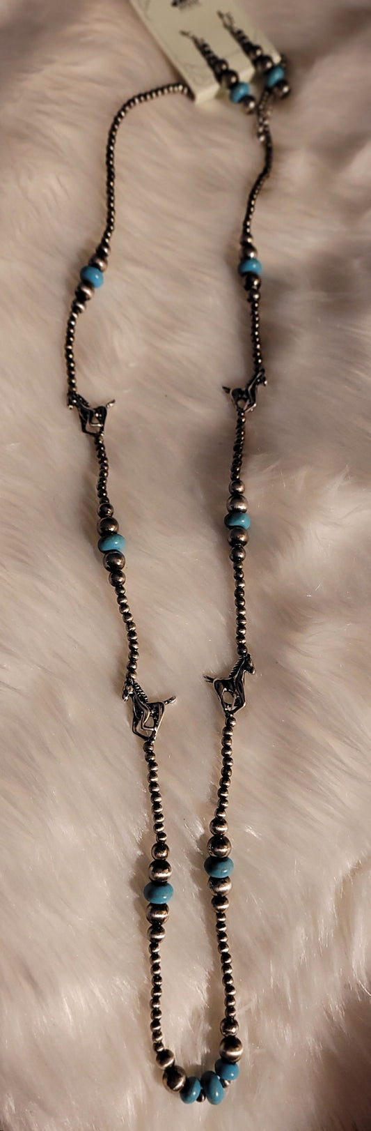 Horse bead necklace