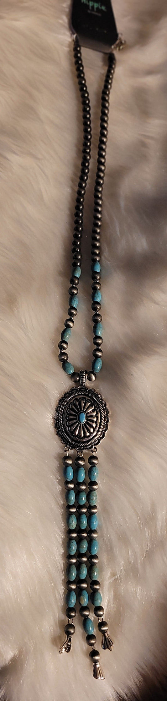 Turquoise stone necklace