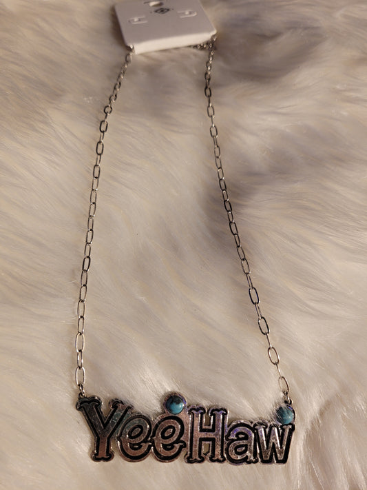 Yewhaw 2 turquoise stone necklace