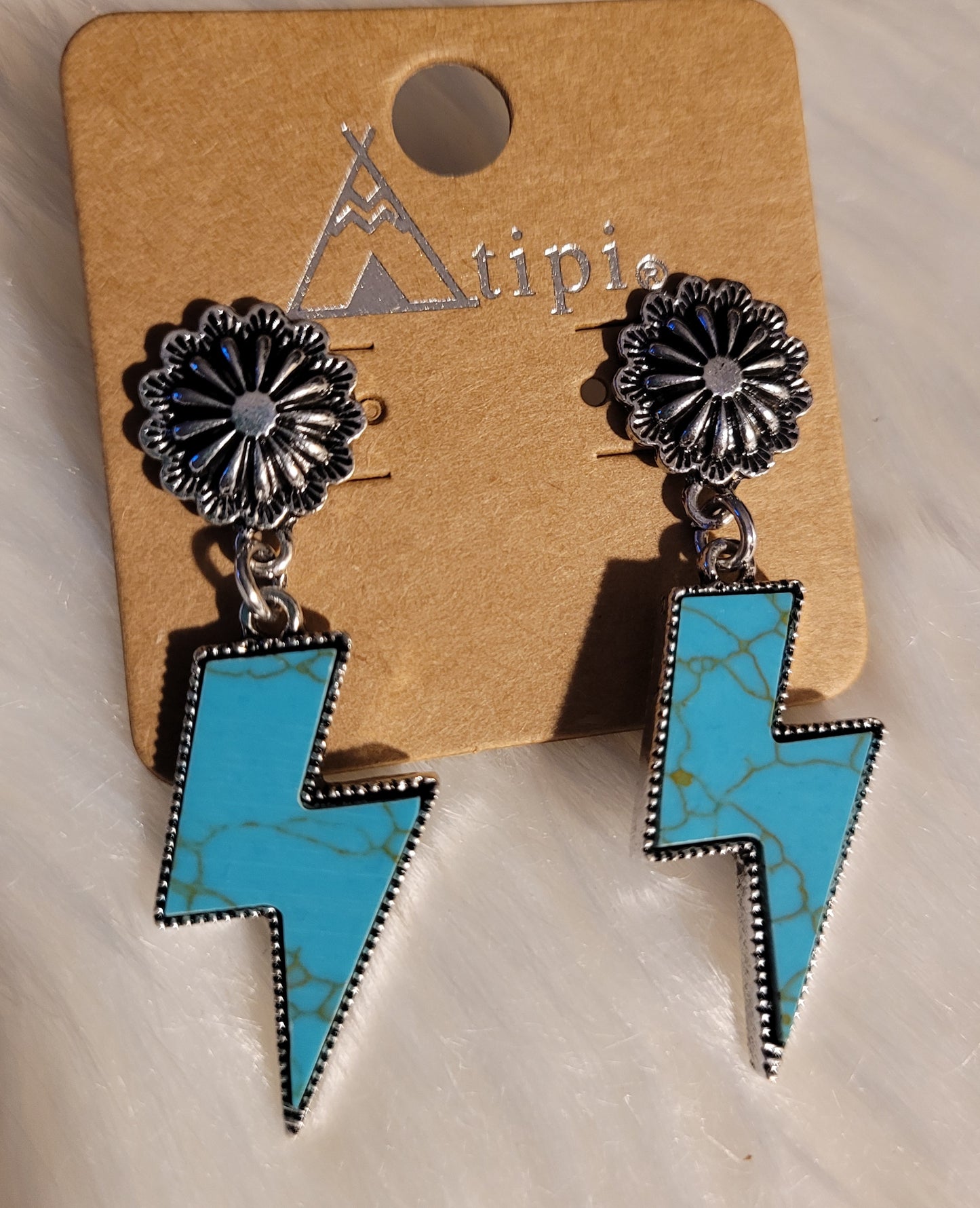 Turquoise bolt earrings