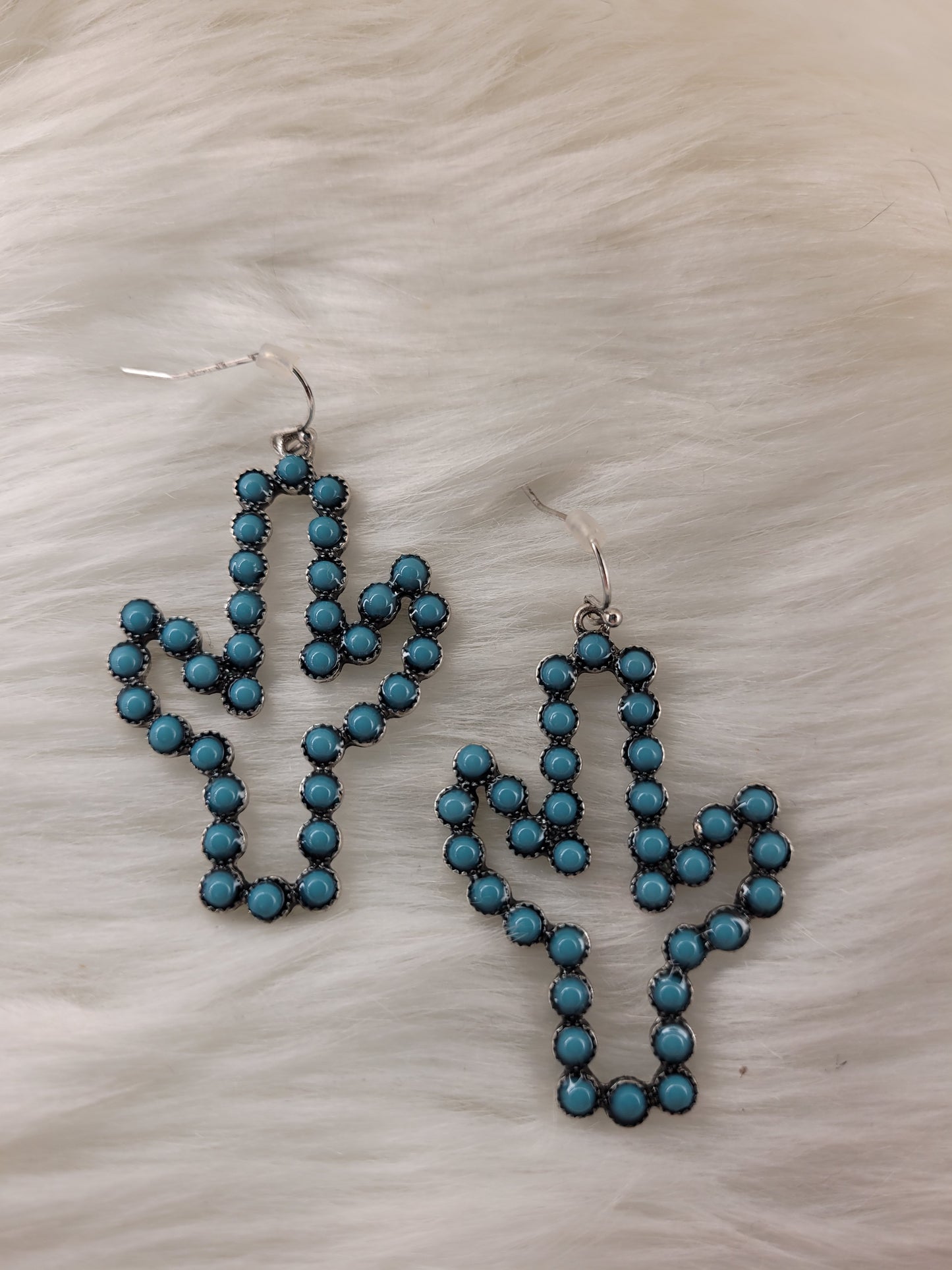 Turquoise cactus earrings