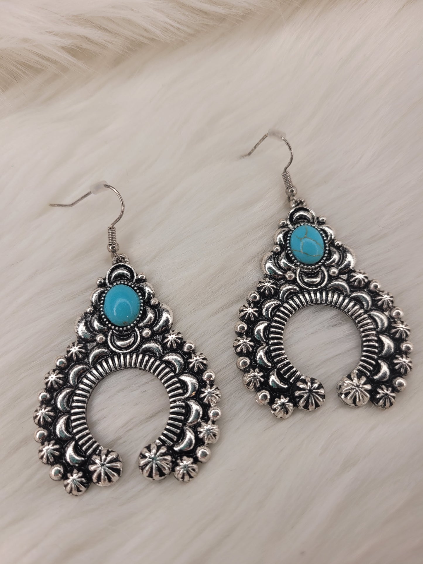 Turquoise star earrings