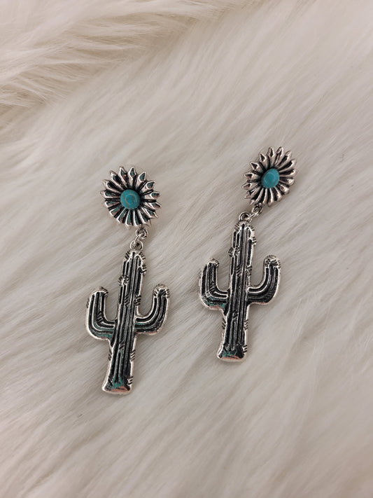 Cactus flower earrings