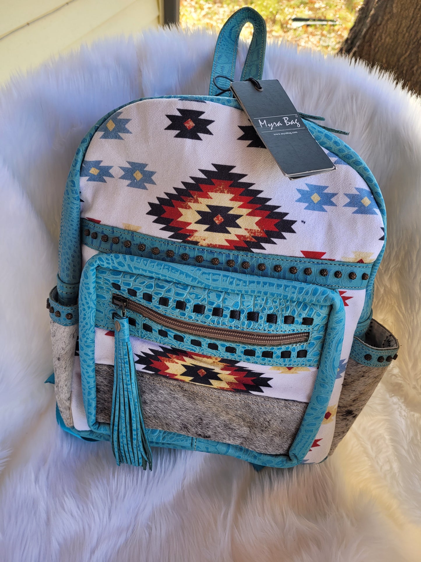 Aztec blue myra backpack