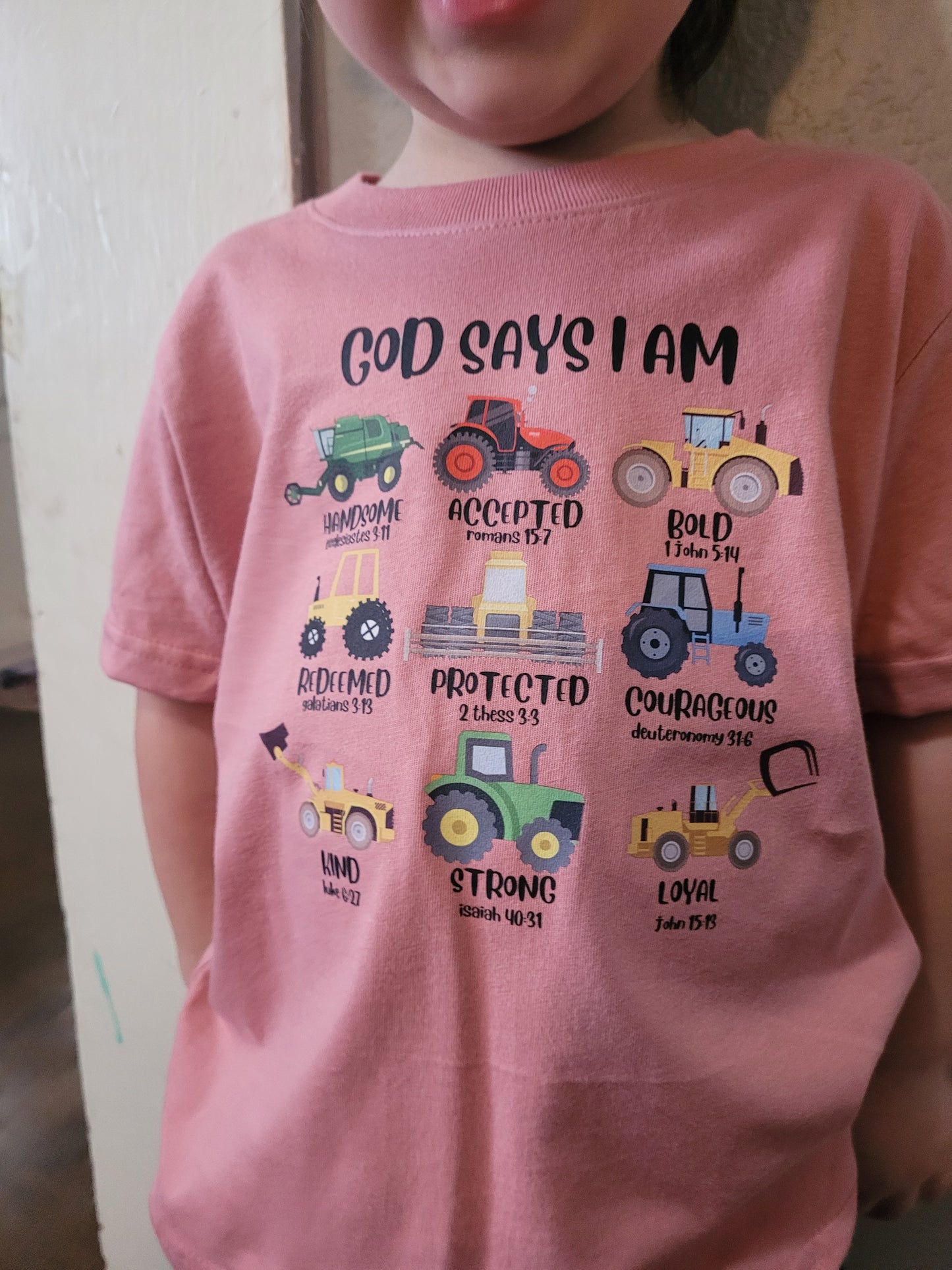 God says I am tractor shirt