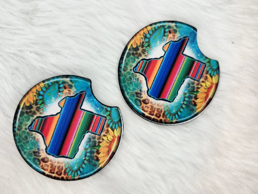 Texas serape car coaster