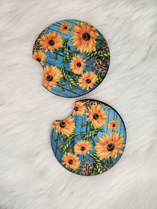 Sunflower car coaster