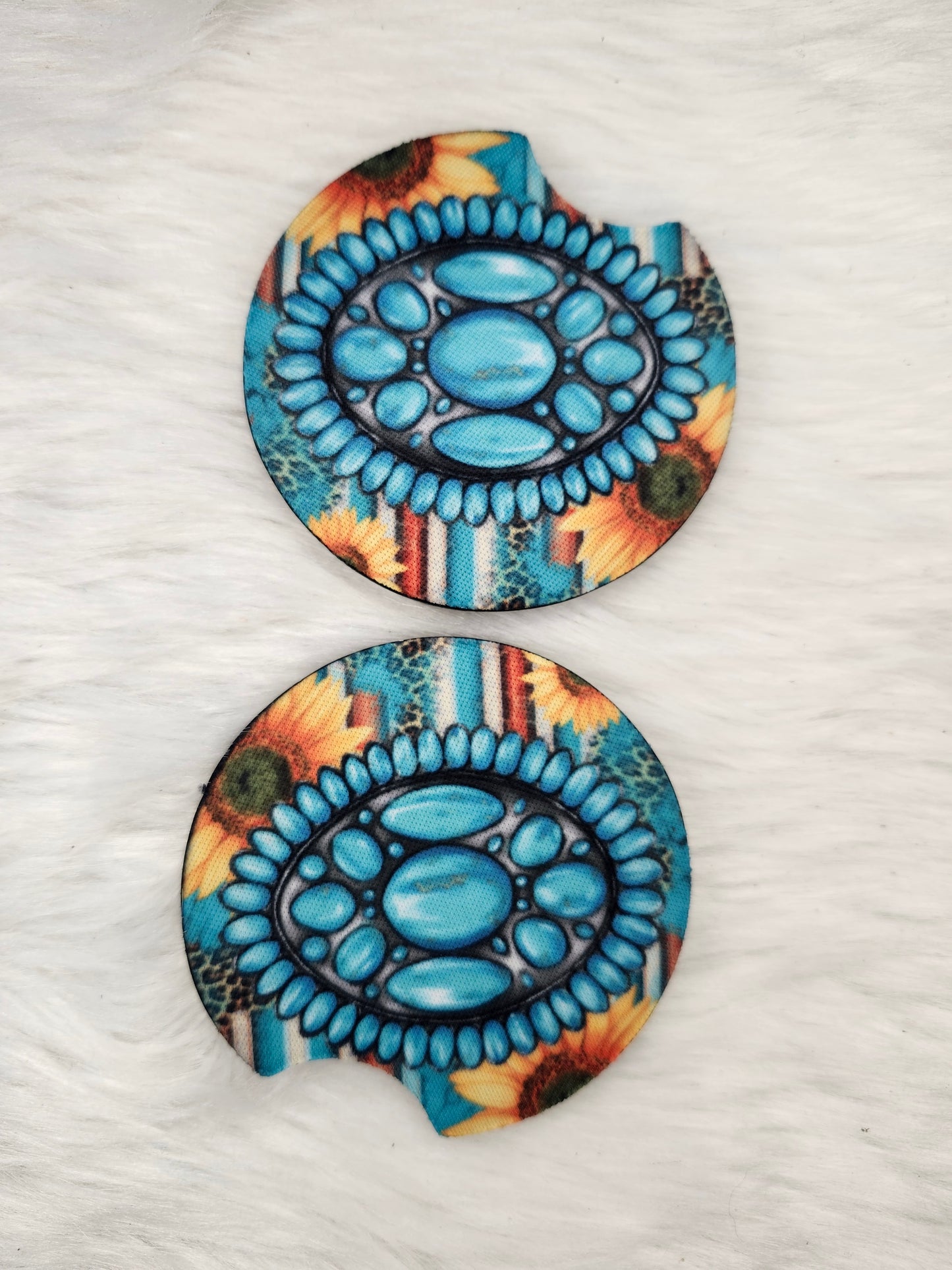 Turquoise stone car coaster