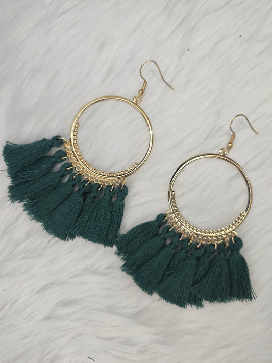 Forrest green fridge earrings