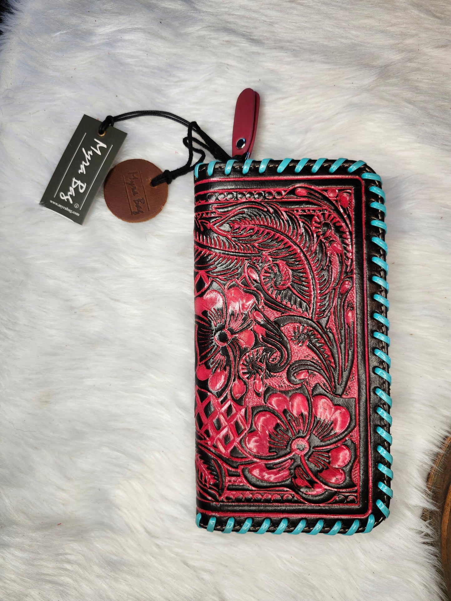 Rose crimson myra wallet