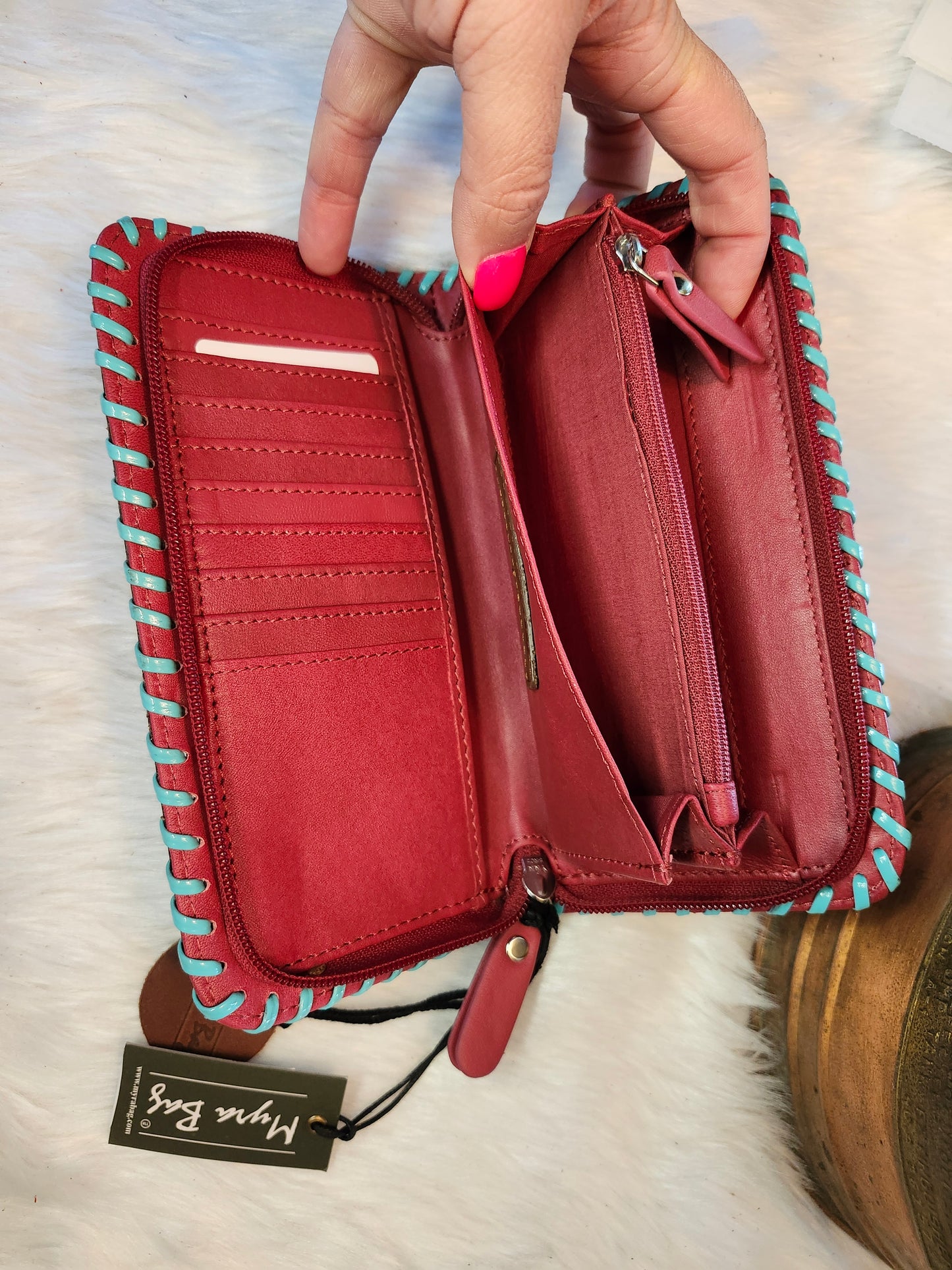 Rose crimson myra wallet