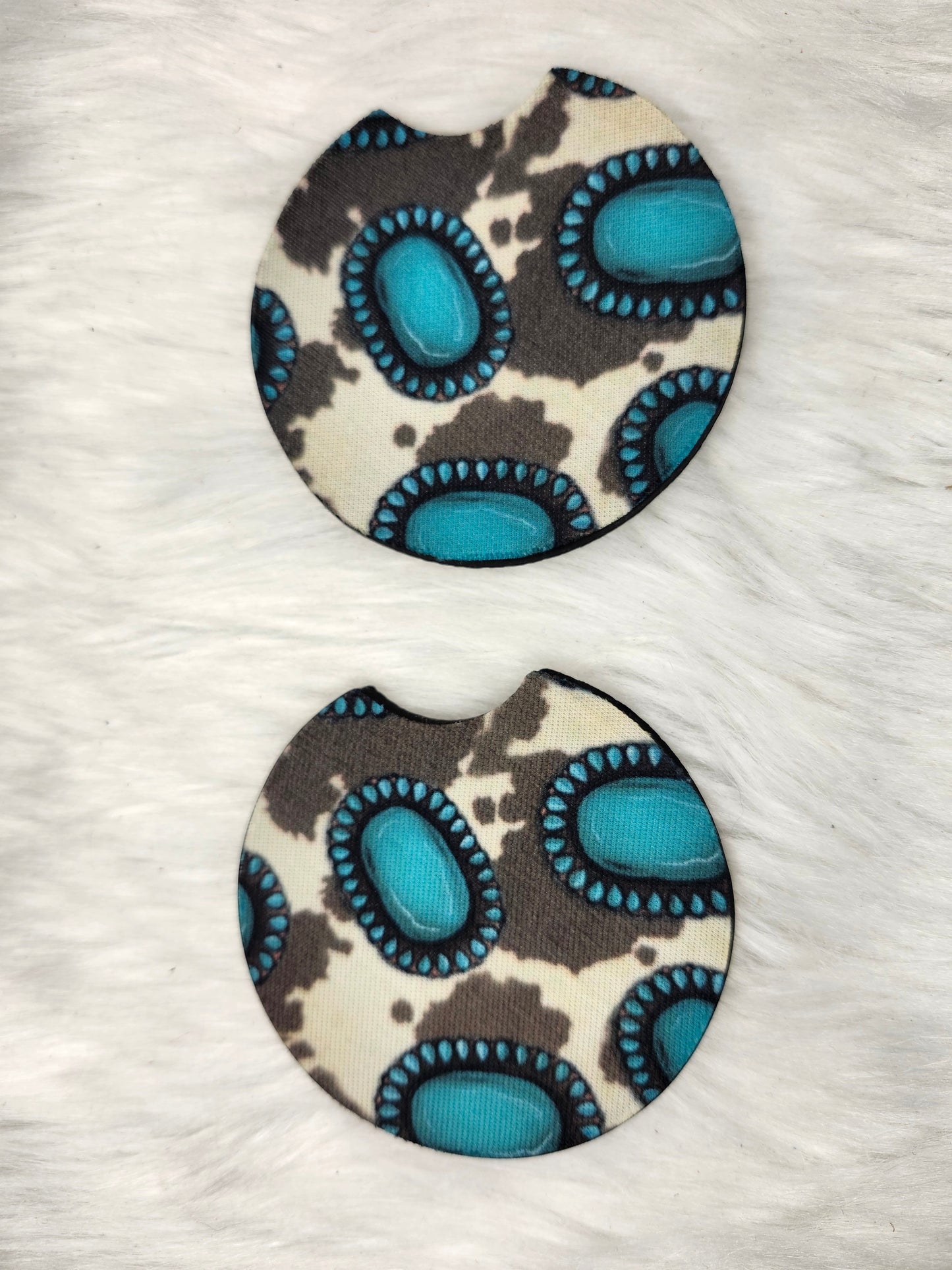 Turquoise stone car coaster