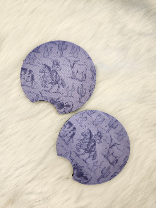 Purple west car coaster