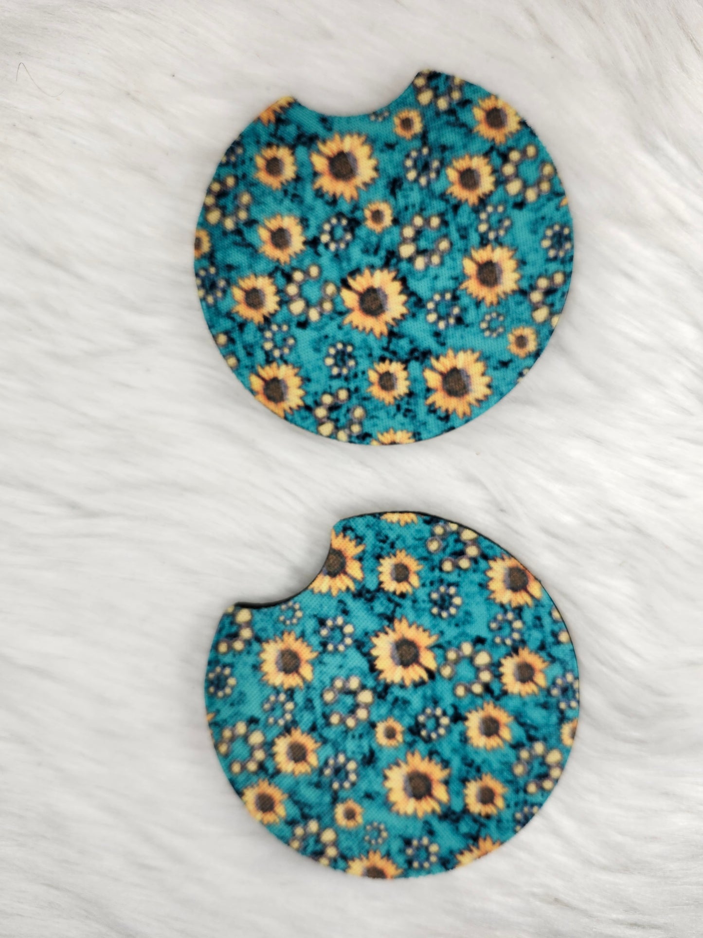 Sunflower stone car coaster