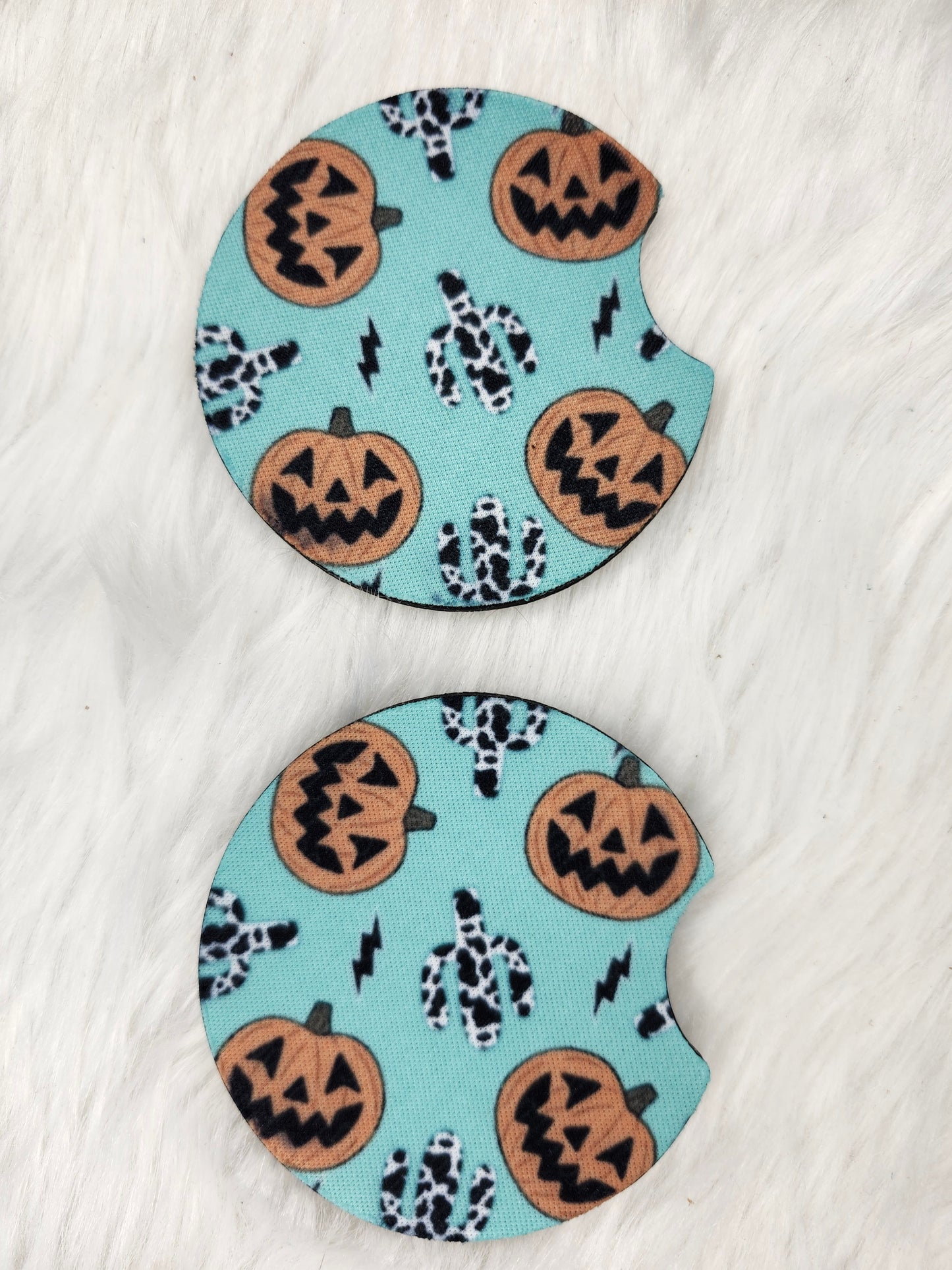 Halloween cactus car coaster