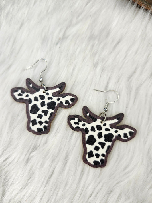 Cow head earrings