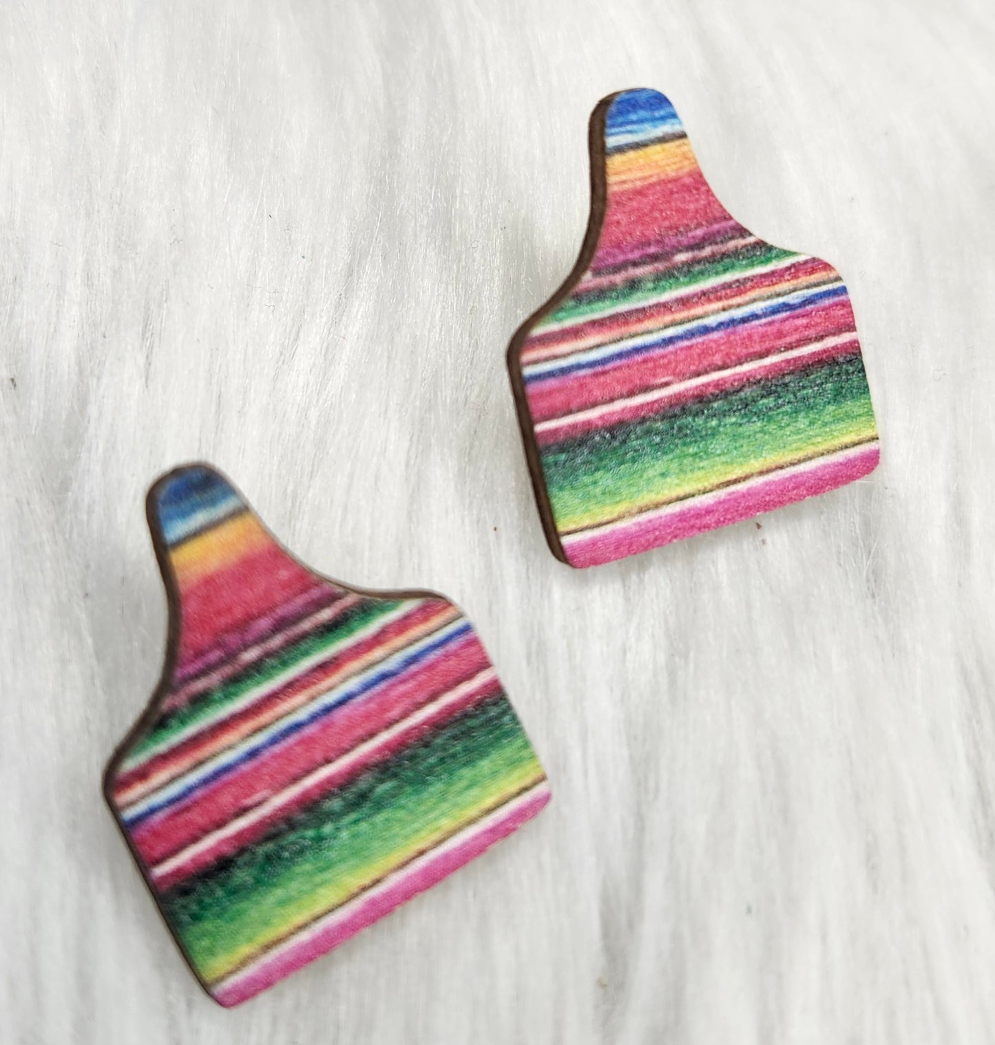 Serape studs earrings