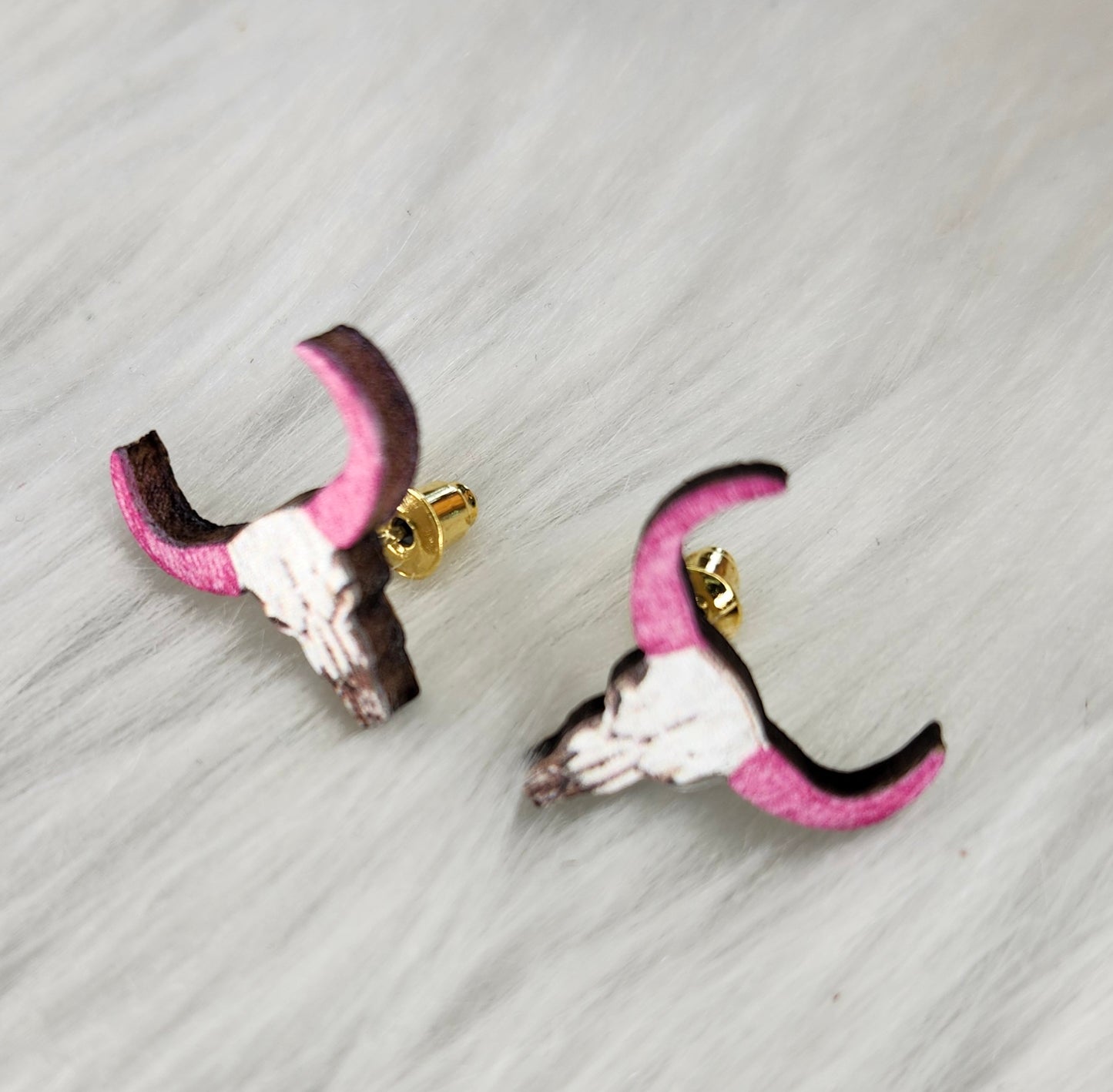 Cow skull studs