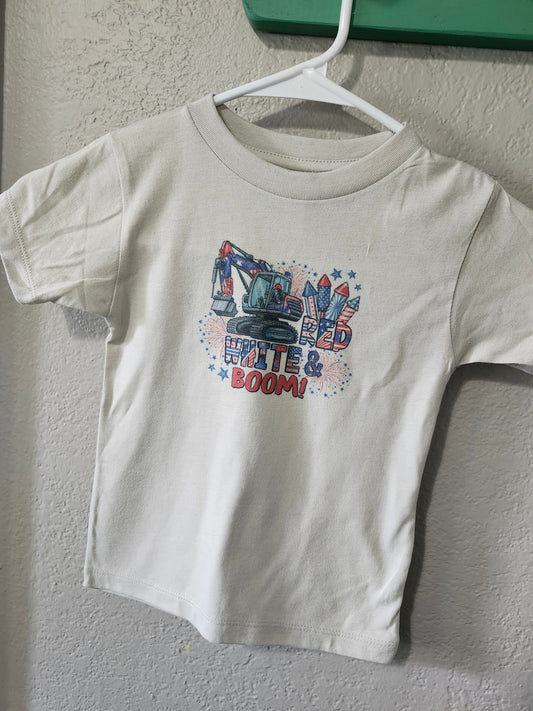 Red white and boom shirt