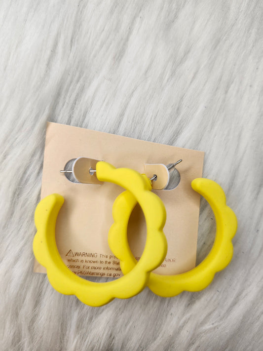 Yellow hoop earrings