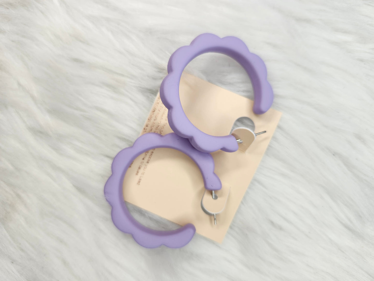 Light purple hoop earrings