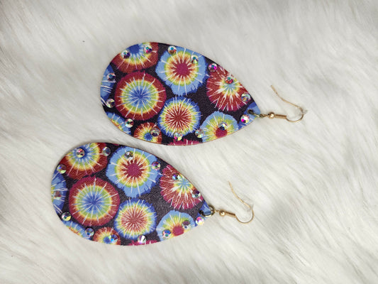 Tye dye earrings