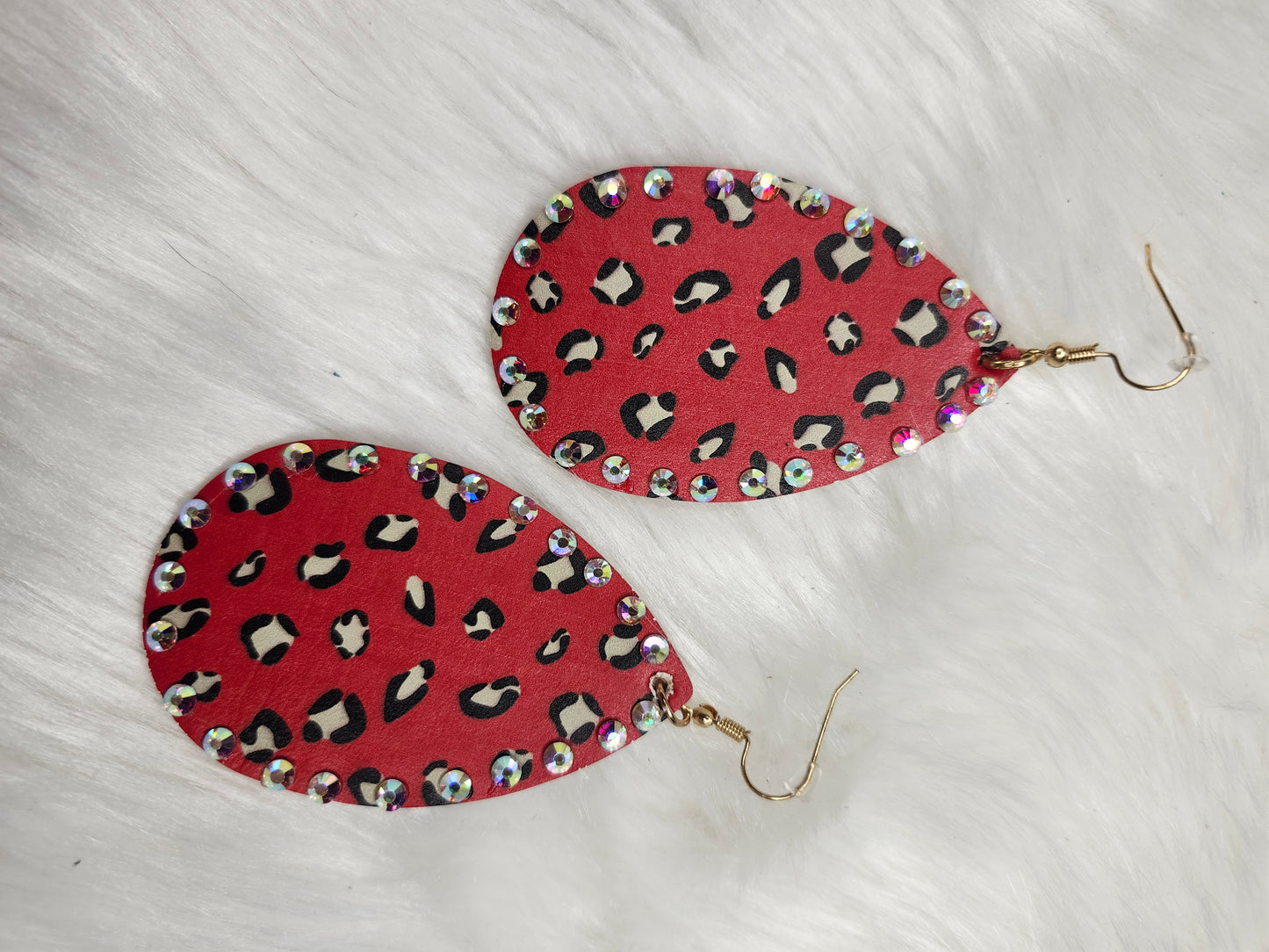 Red diamond earrings