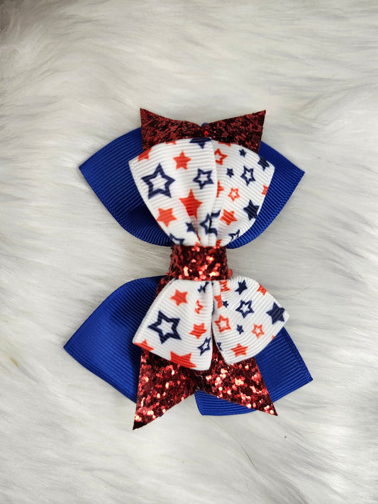 Blue stars bow