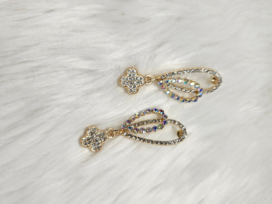 Crystal earrings clear