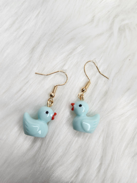 Light blue Ducks earrings