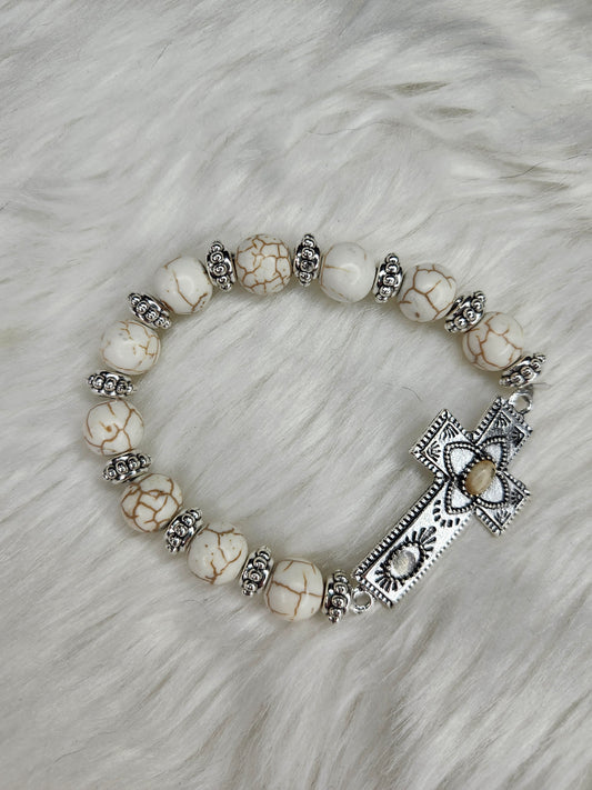 White cross bracelet