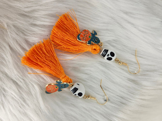 Fringe ghost earrings