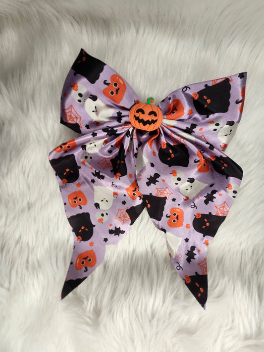 Purple halloween bow