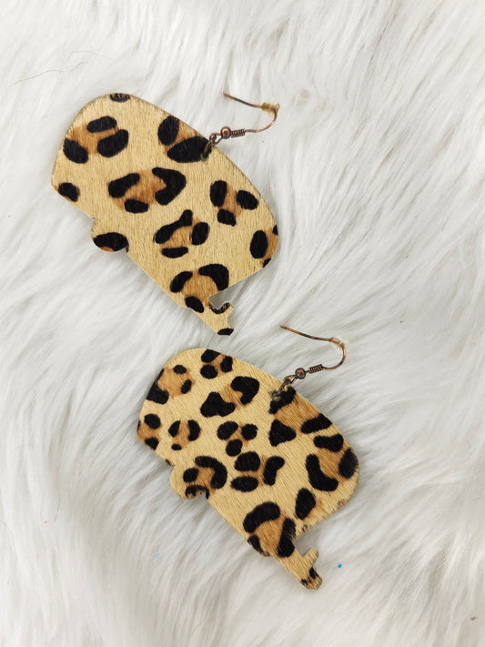 Cheetah camper earrings